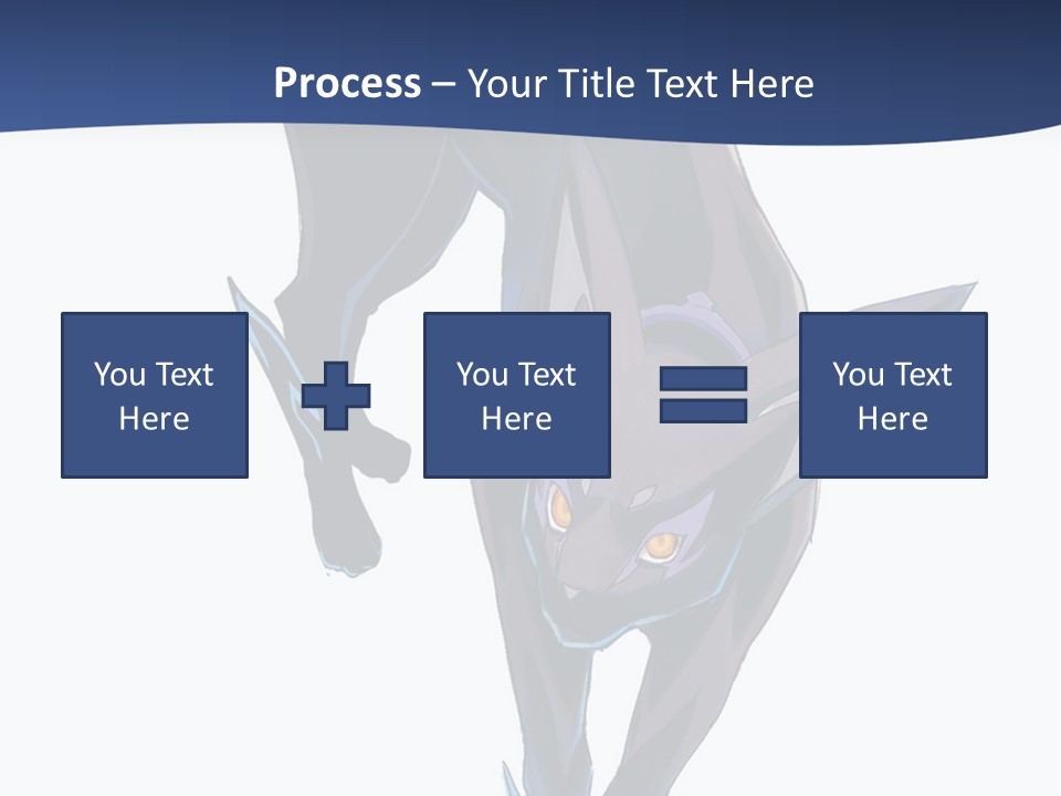 A Black Cat With Yellow Eyes Is In The Air PowerPoint Template