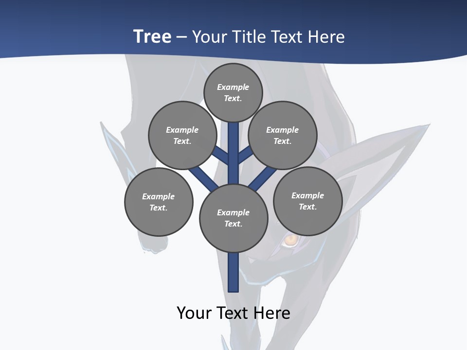 A Black Cat With Yellow Eyes Is In The Air PowerPoint Template