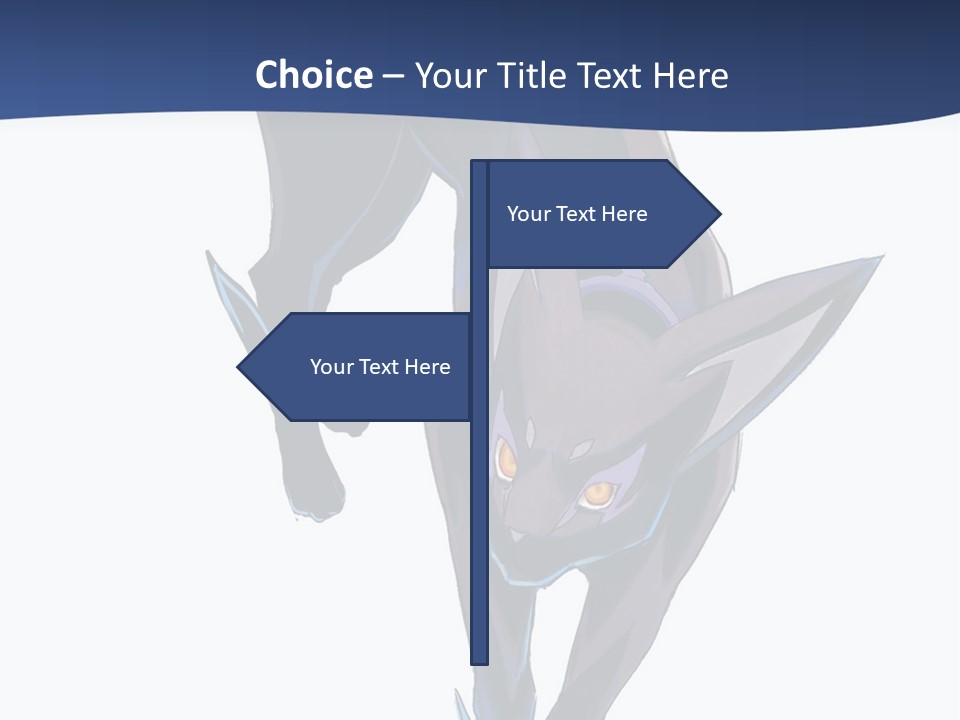 A Black Cat With Yellow Eyes Is In The Air PowerPoint Template