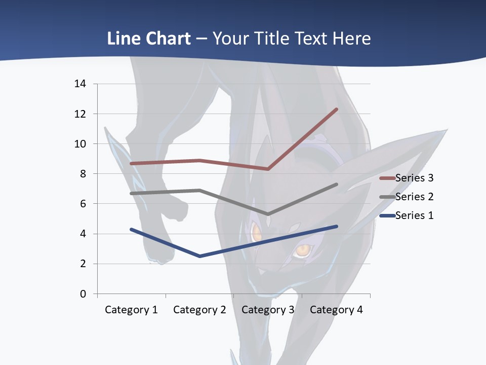 A Black Cat With Yellow Eyes Is In The Air PowerPoint Template