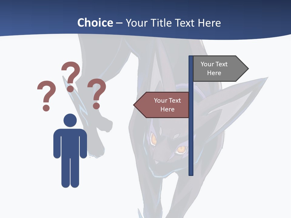 A Black Cat With Yellow Eyes Is In The Air PowerPoint Template