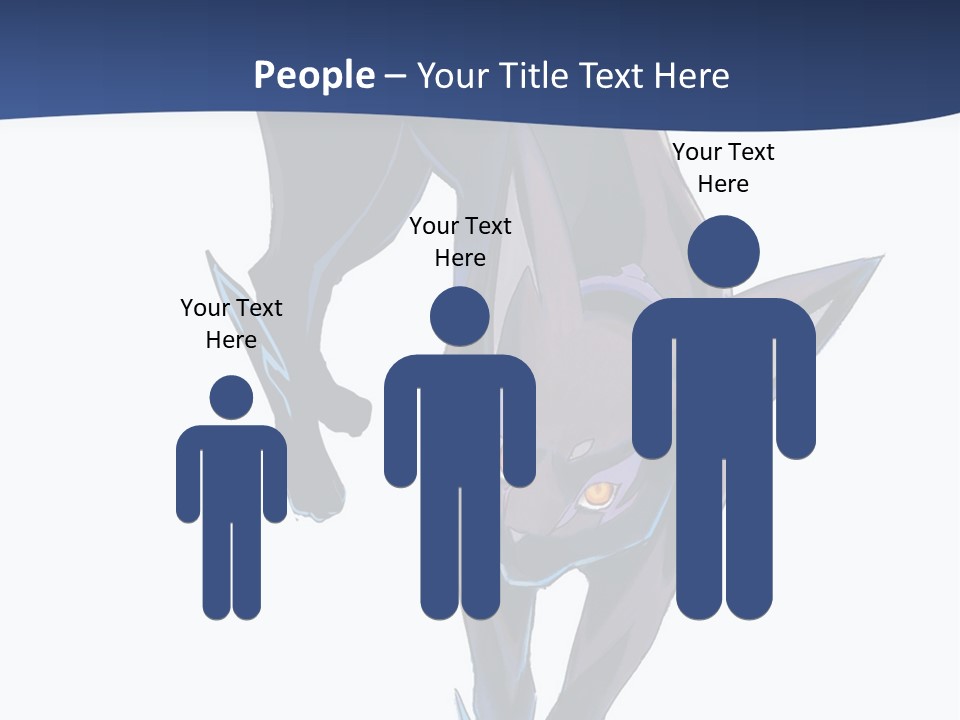 A Black Cat With Yellow Eyes Is In The Air PowerPoint Template