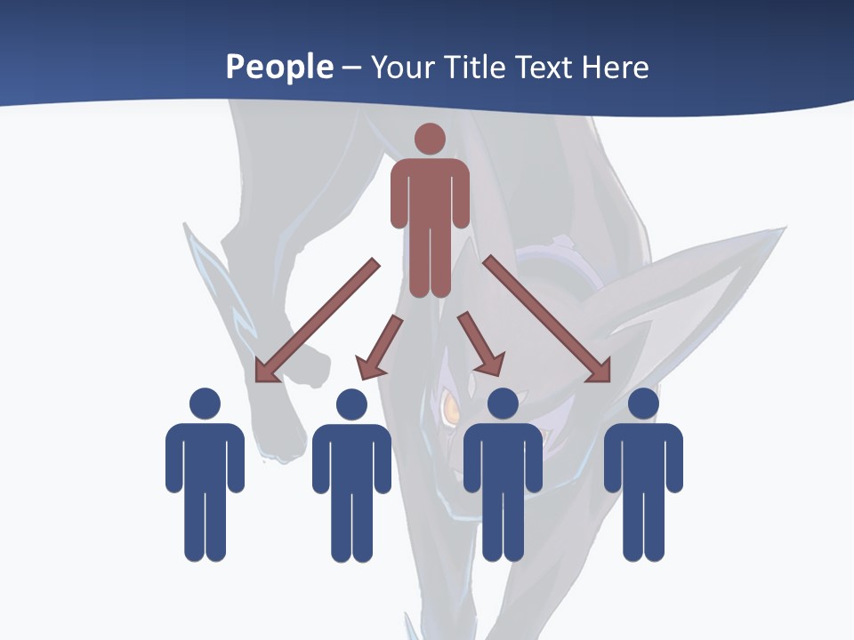 A Black Cat With Yellow Eyes Is In The Air PowerPoint Template