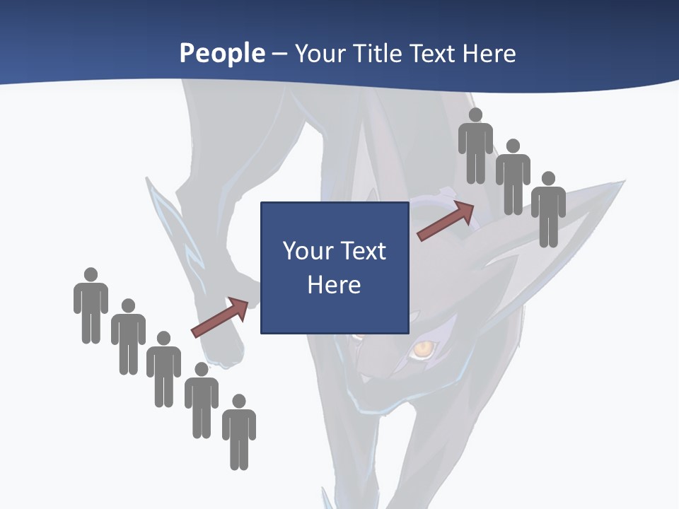 A Black Cat With Yellow Eyes Is In The Air PowerPoint Template