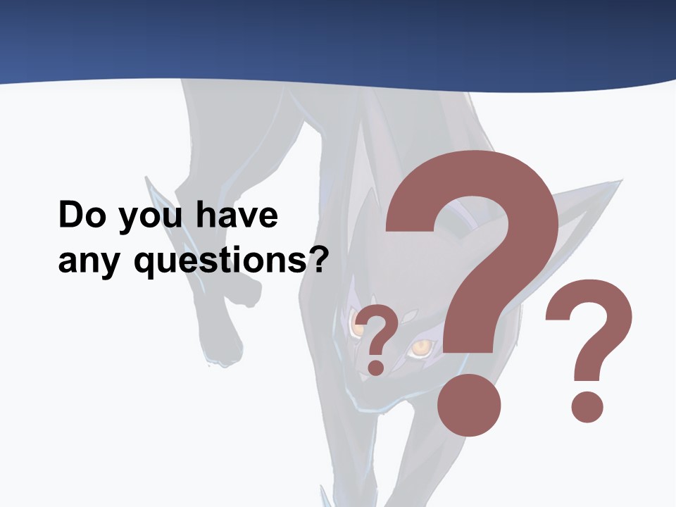 A Black Cat With Yellow Eyes Is In The Air PowerPoint Template