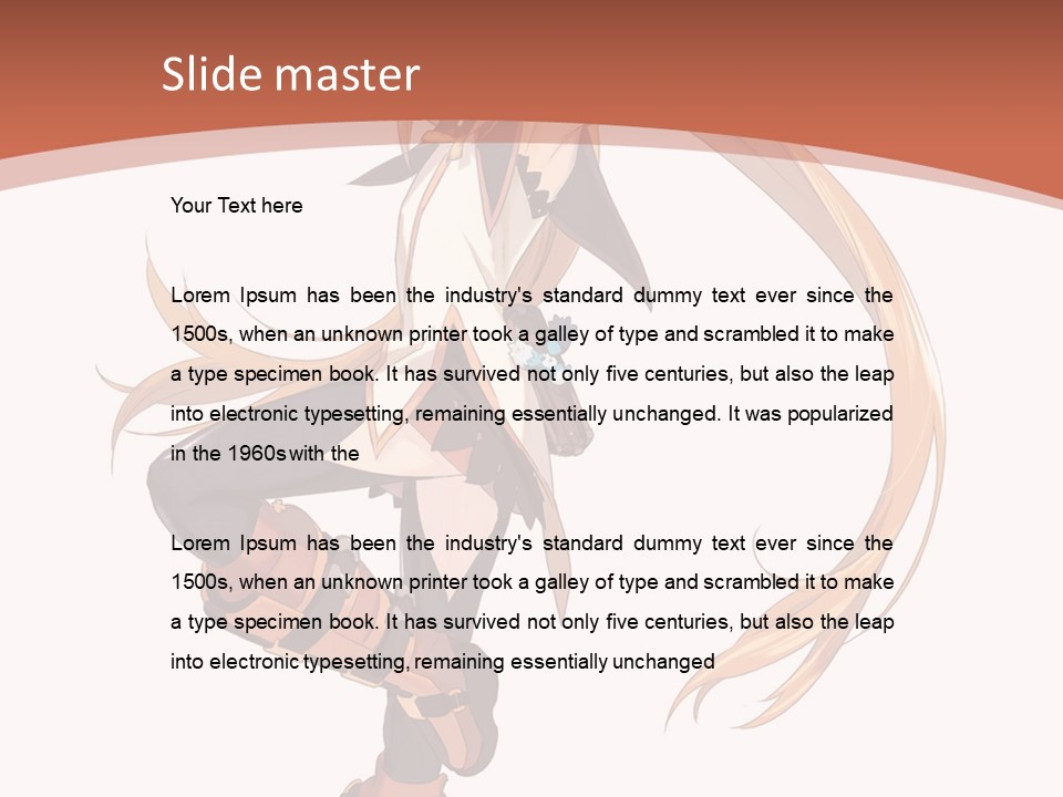 A Woman With Long Blonde Hair Is Holding A Sword PowerPoint Template