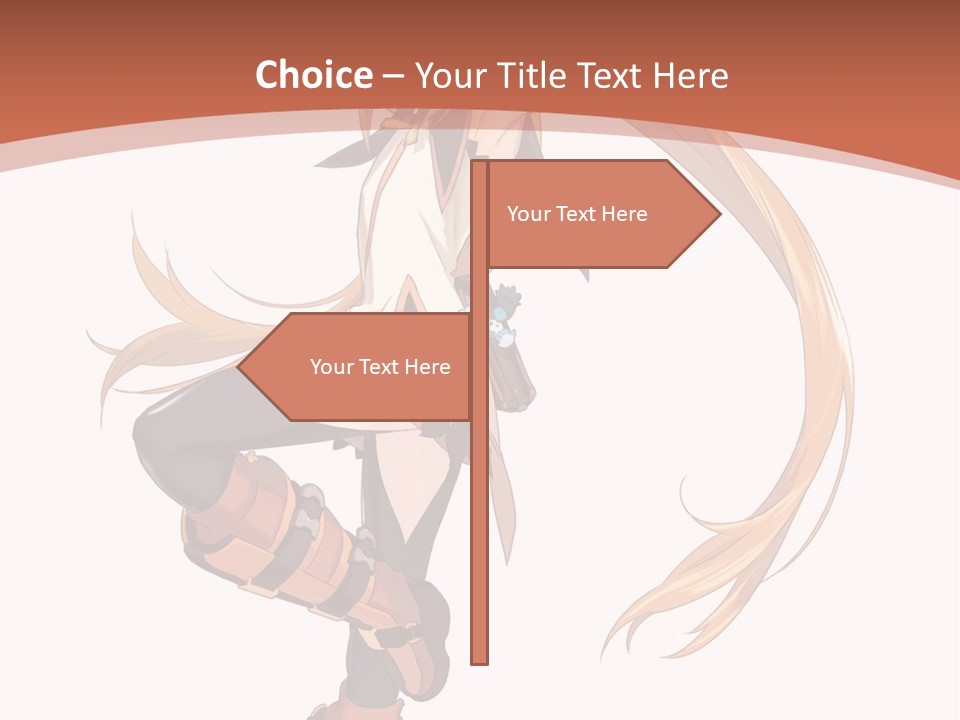 A Woman With Long Blonde Hair Is Holding A Sword PowerPoint Template