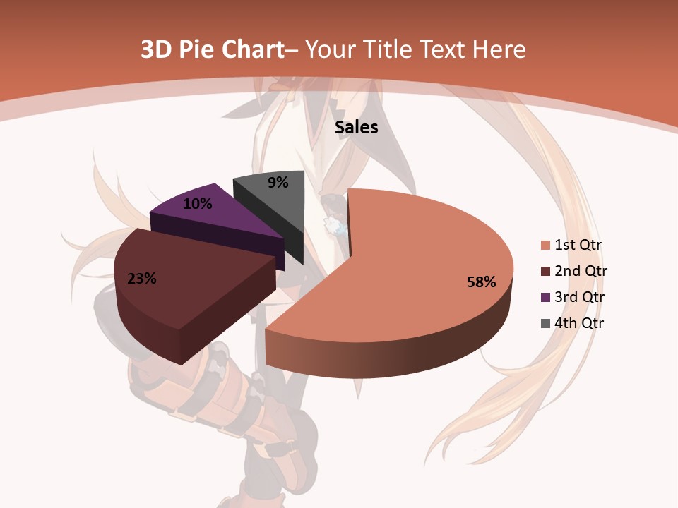 A Woman With Long Blonde Hair Is Holding A Sword PowerPoint Template
