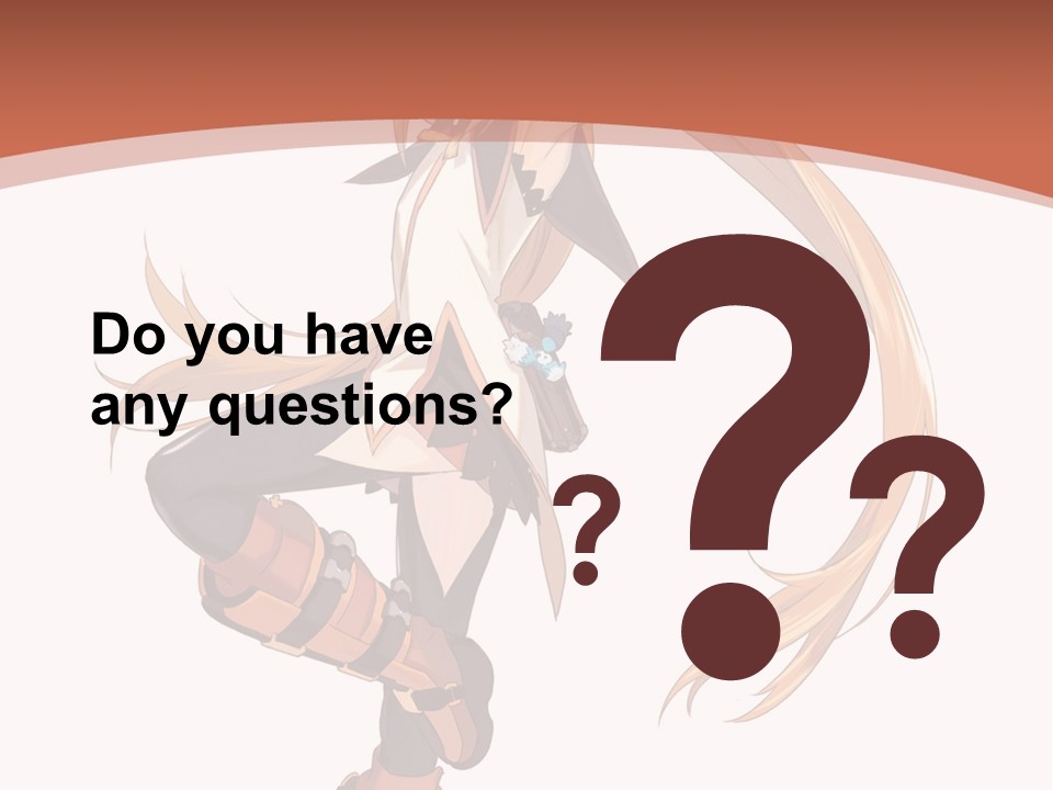 A Woman With Long Blonde Hair Is Holding A Sword PowerPoint Template