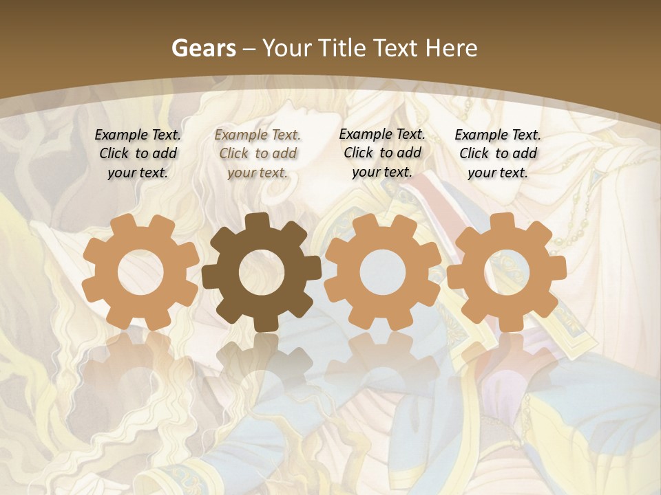 A Picture Of A Woman With Blonde Hair PowerPoint Template