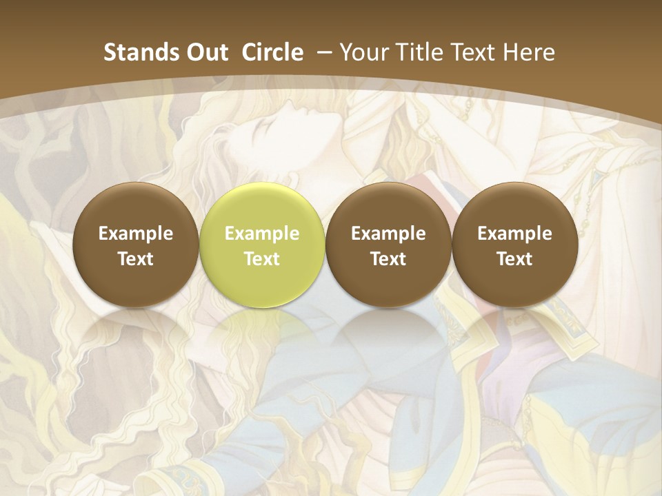 A Picture Of A Woman With Blonde Hair PowerPoint Template