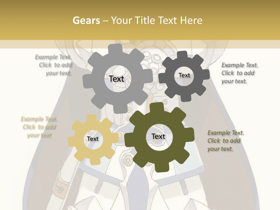 An Anime Character With Blonde Hair And Blue Eyes PowerPoint Template