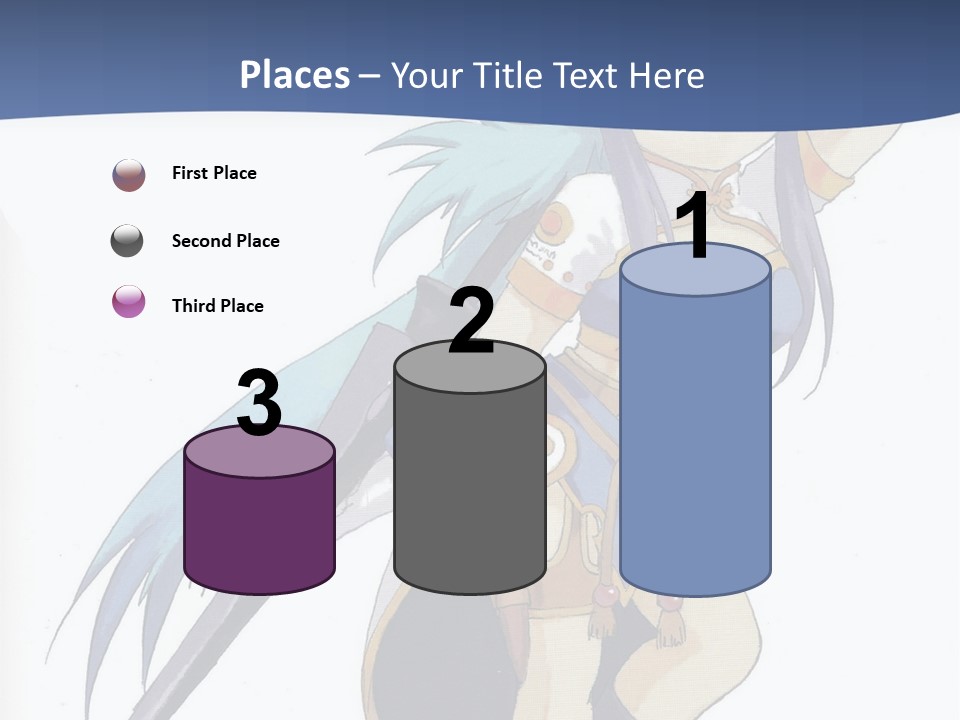 An Anime Character With A Sword In Her Hand PowerPoint Template