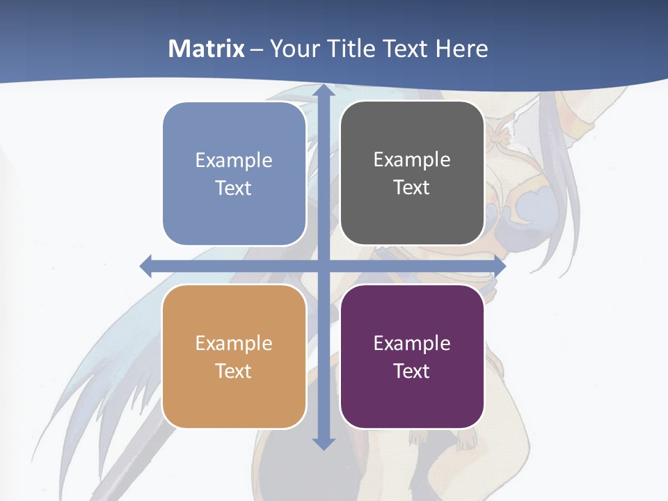 An Anime Character With A Sword In Her Hand PowerPoint Template