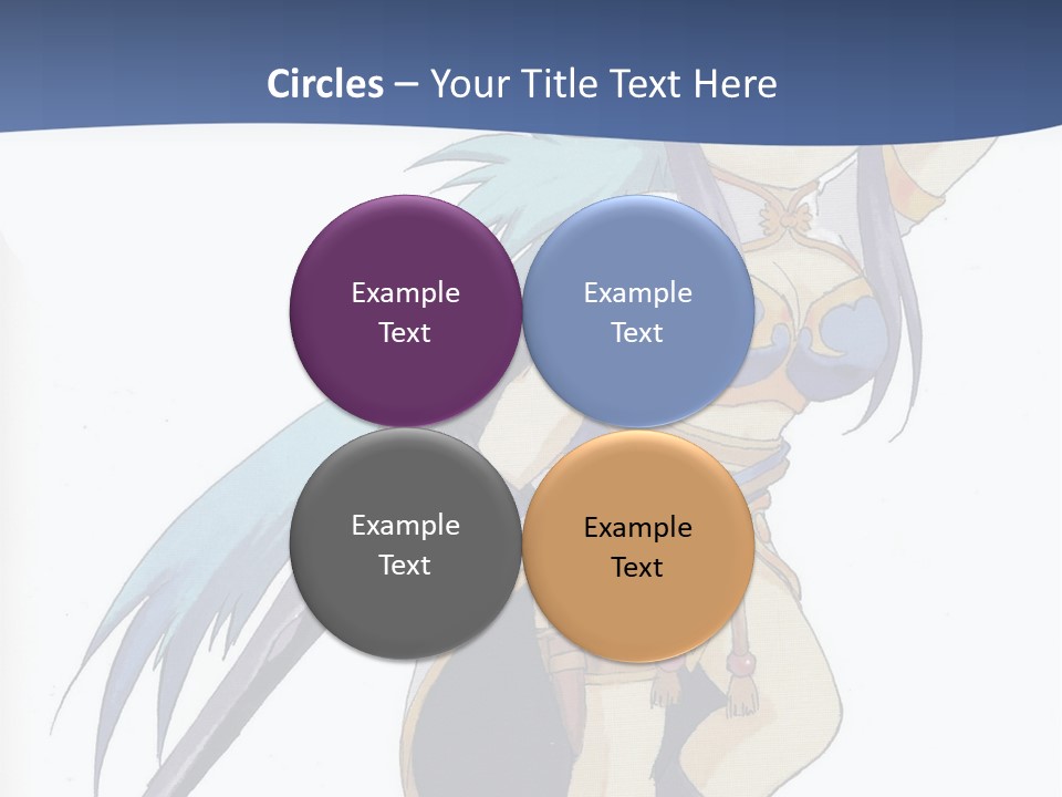 An Anime Character With A Sword In Her Hand PowerPoint Template