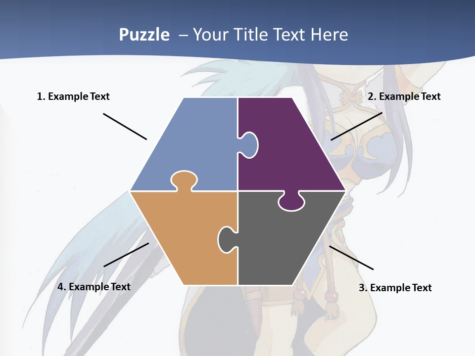 An Anime Character With A Sword In Her Hand PowerPoint Template