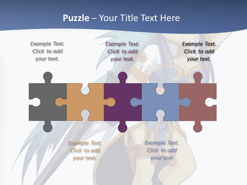 An Anime Character With A Sword In Her Hand PowerPoint Template