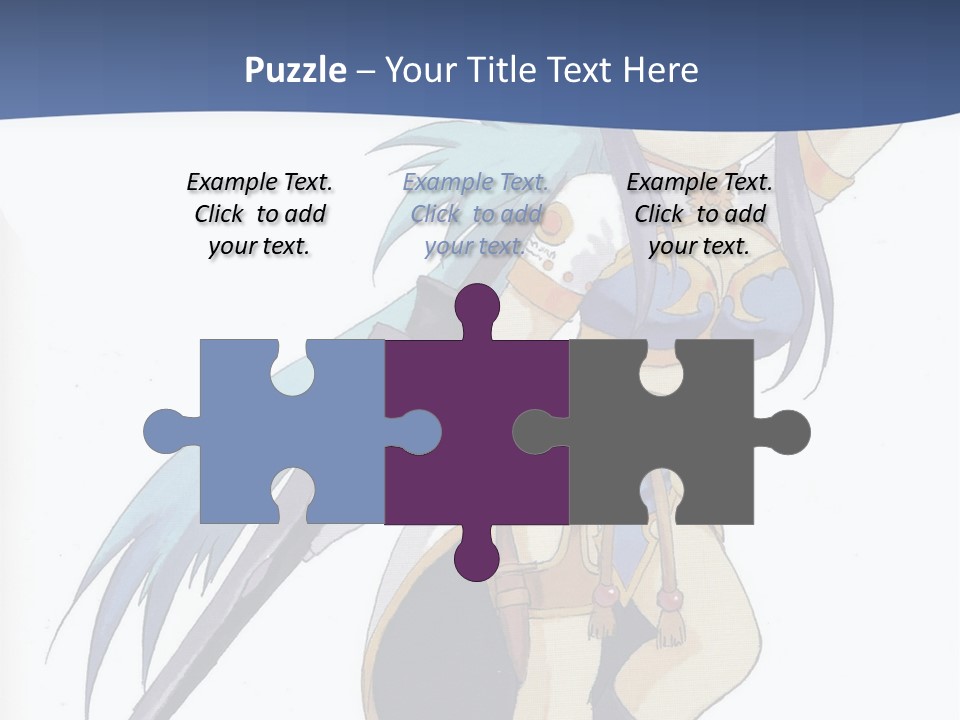 An Anime Character With A Sword In Her Hand PowerPoint Template