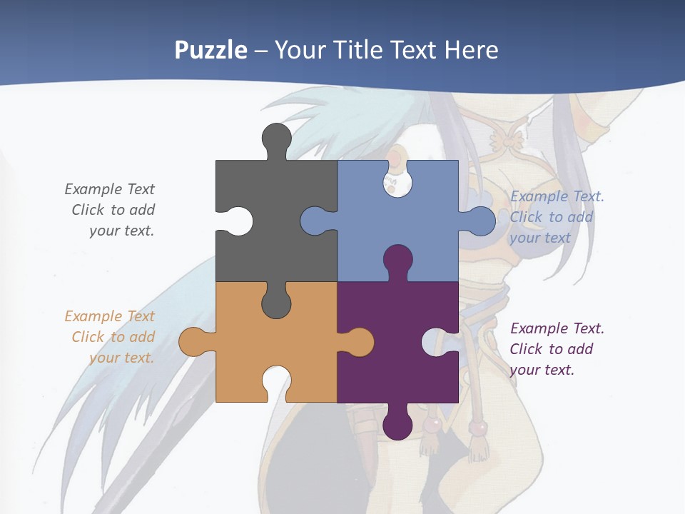 An Anime Character With A Sword In Her Hand PowerPoint Template