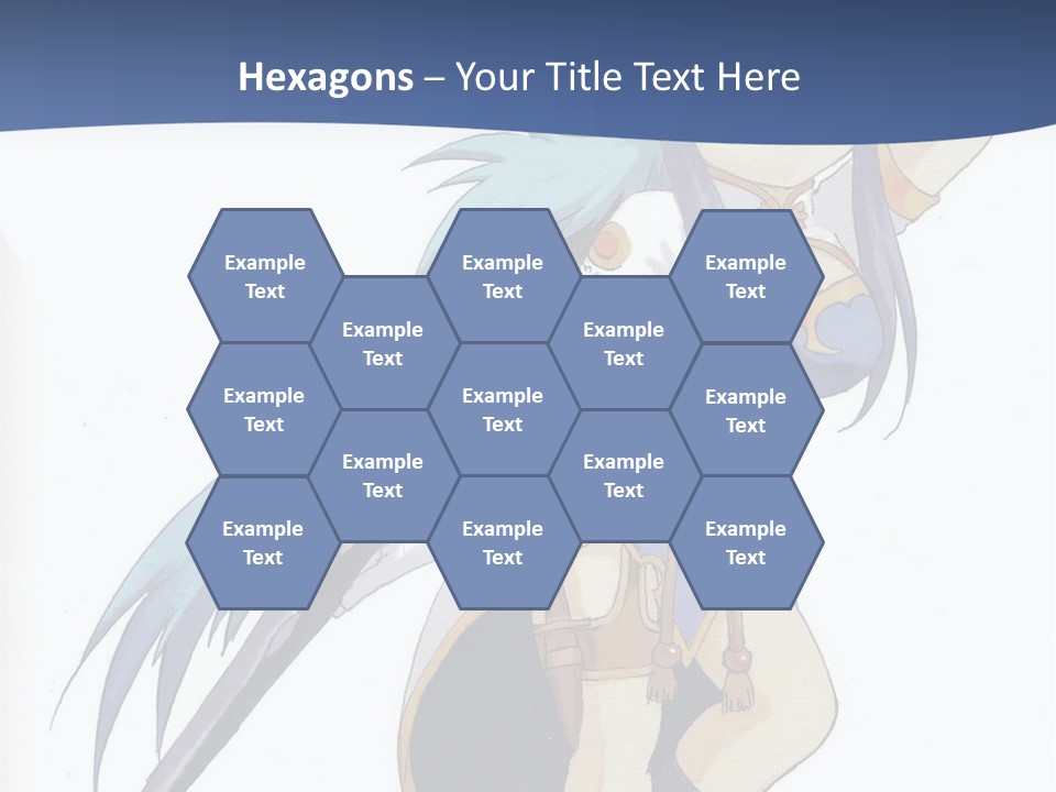 An Anime Character With A Sword In Her Hand PowerPoint Template