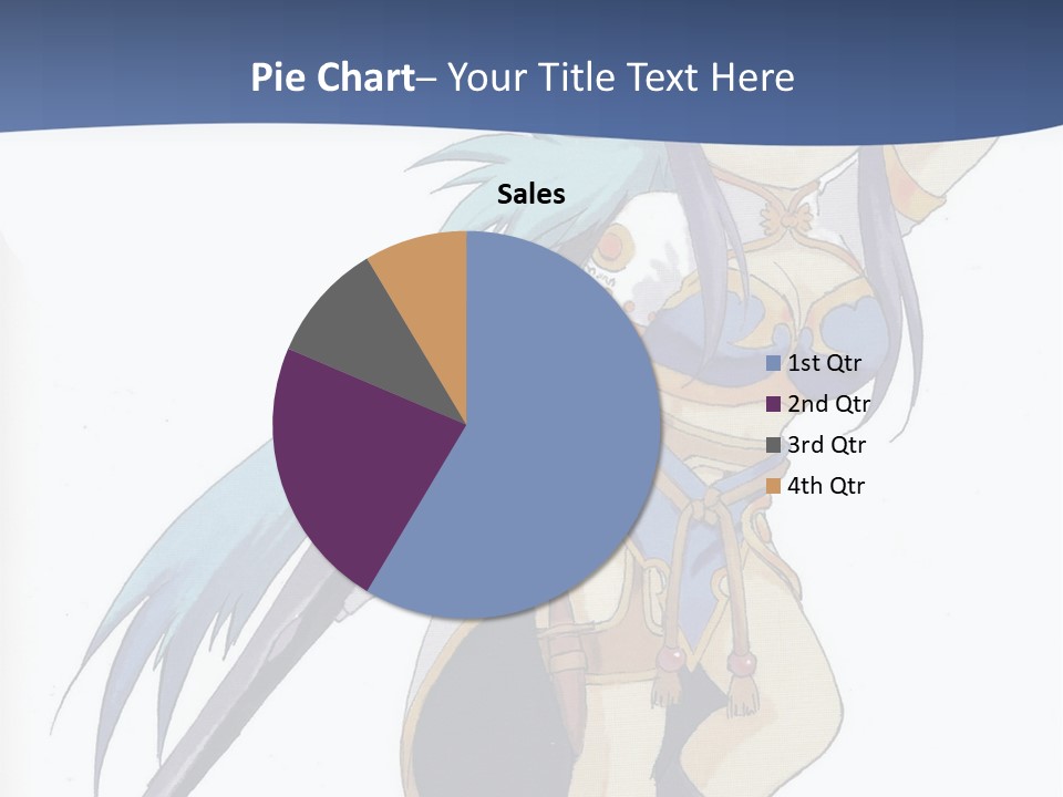 An Anime Character With A Sword In Her Hand PowerPoint Template