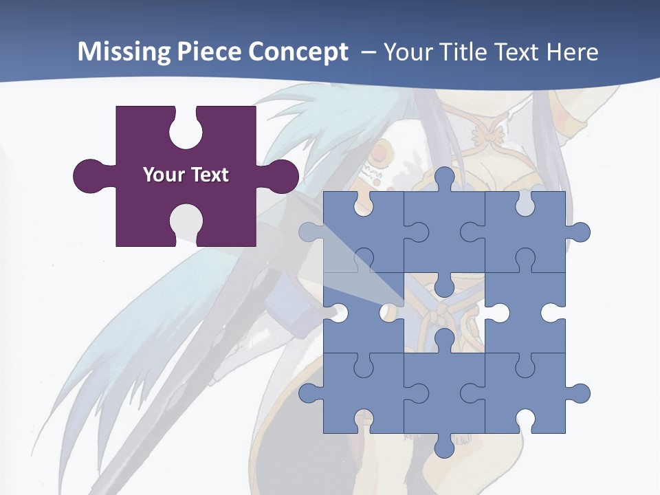 An Anime Character With A Sword In Her Hand PowerPoint Template