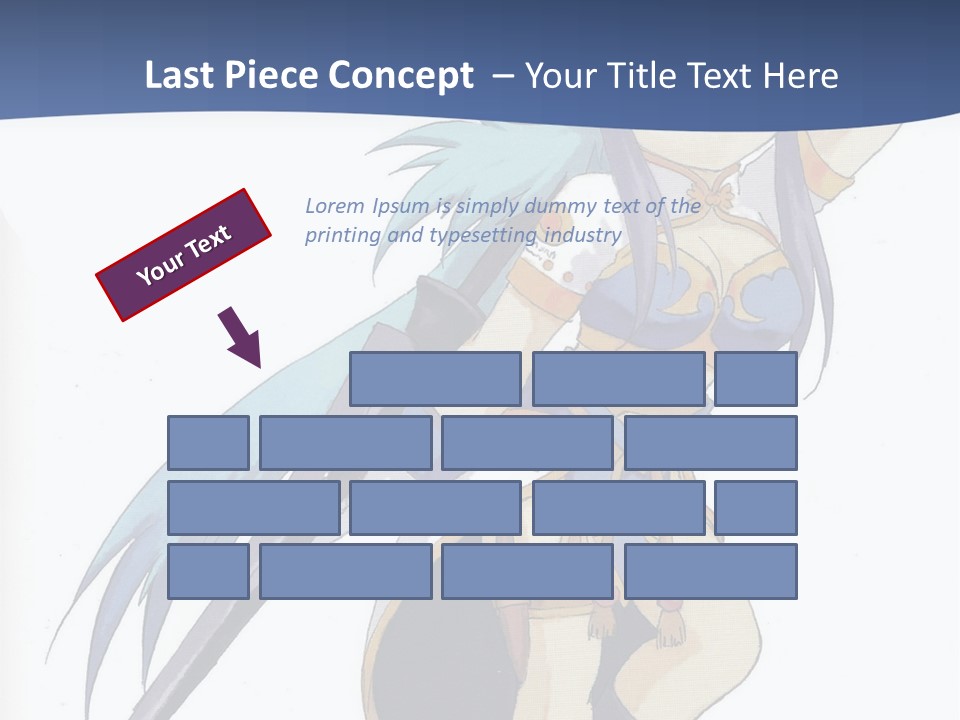 An Anime Character With A Sword In Her Hand PowerPoint Template