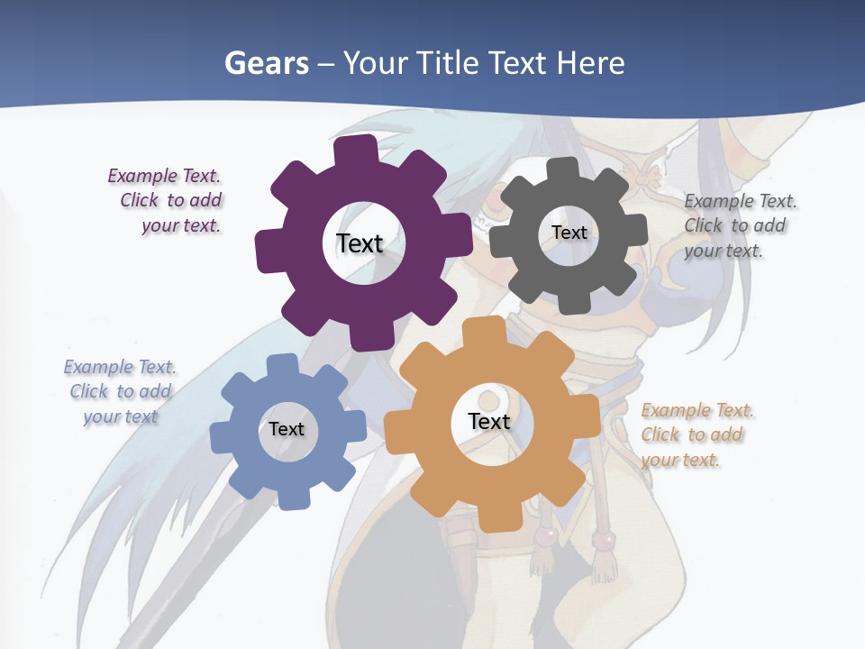 An Anime Character With A Sword In Her Hand PowerPoint Template