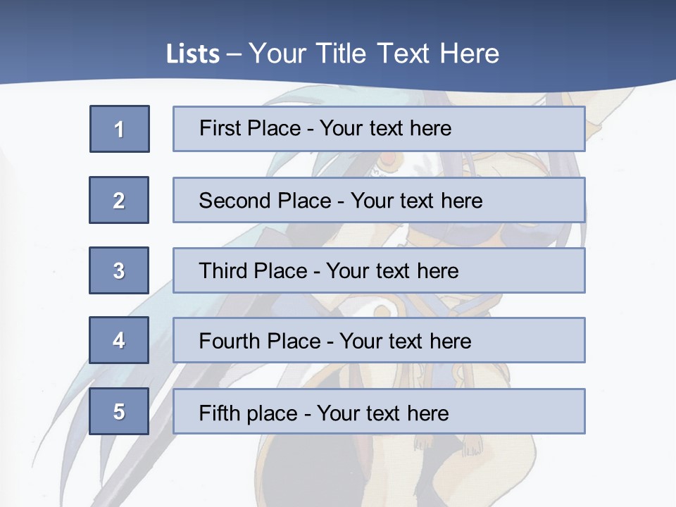 An Anime Character With A Sword In Her Hand PowerPoint Template