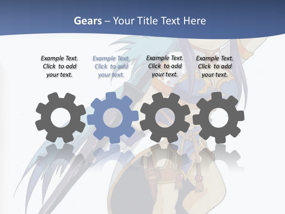 An Anime Character With A Sword In Her Hand PowerPoint Template