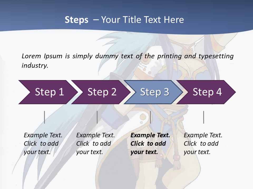 An Anime Character With A Sword In Her Hand PowerPoint Template