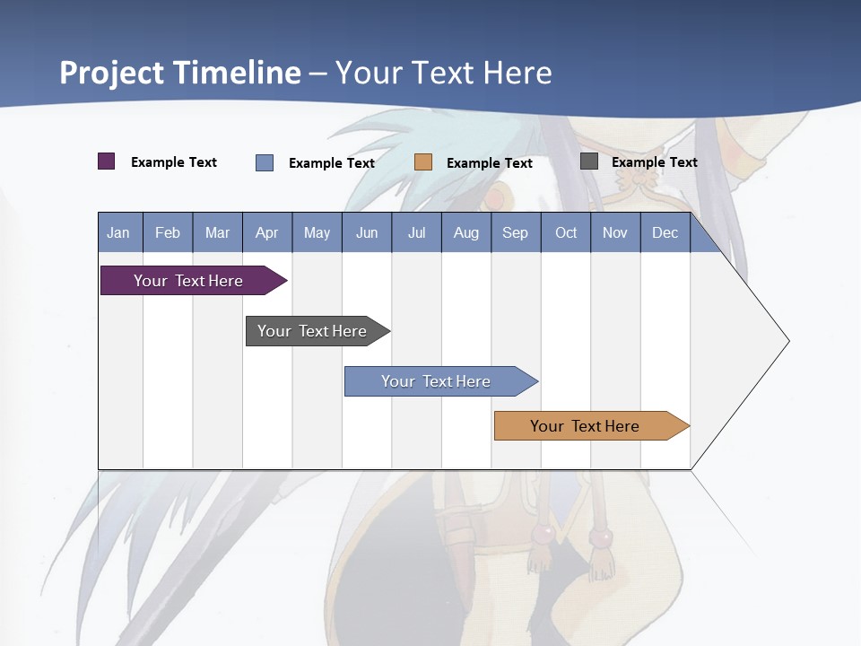 An Anime Character With A Sword In Her Hand PowerPoint Template