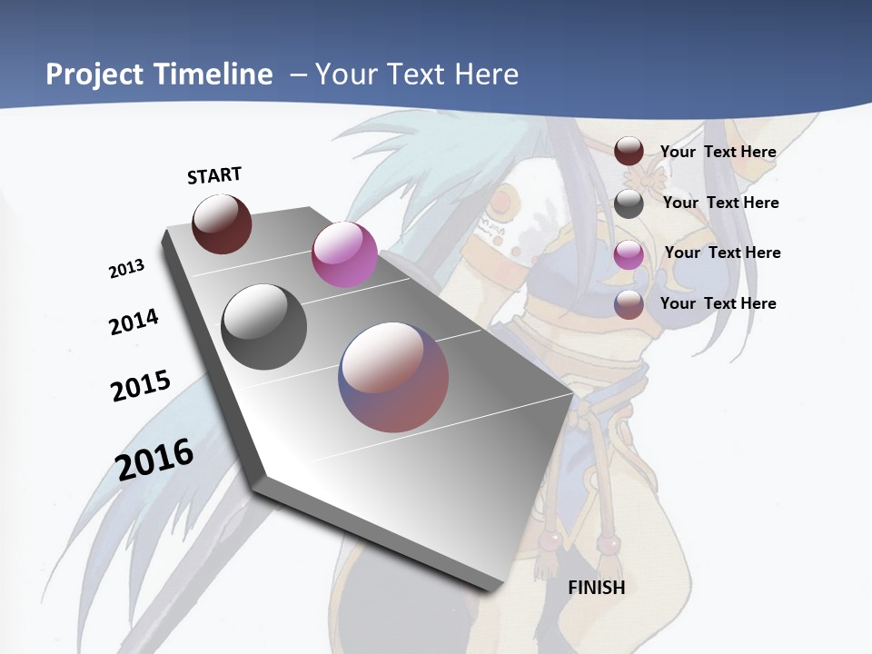 An Anime Character With A Sword In Her Hand PowerPoint Template