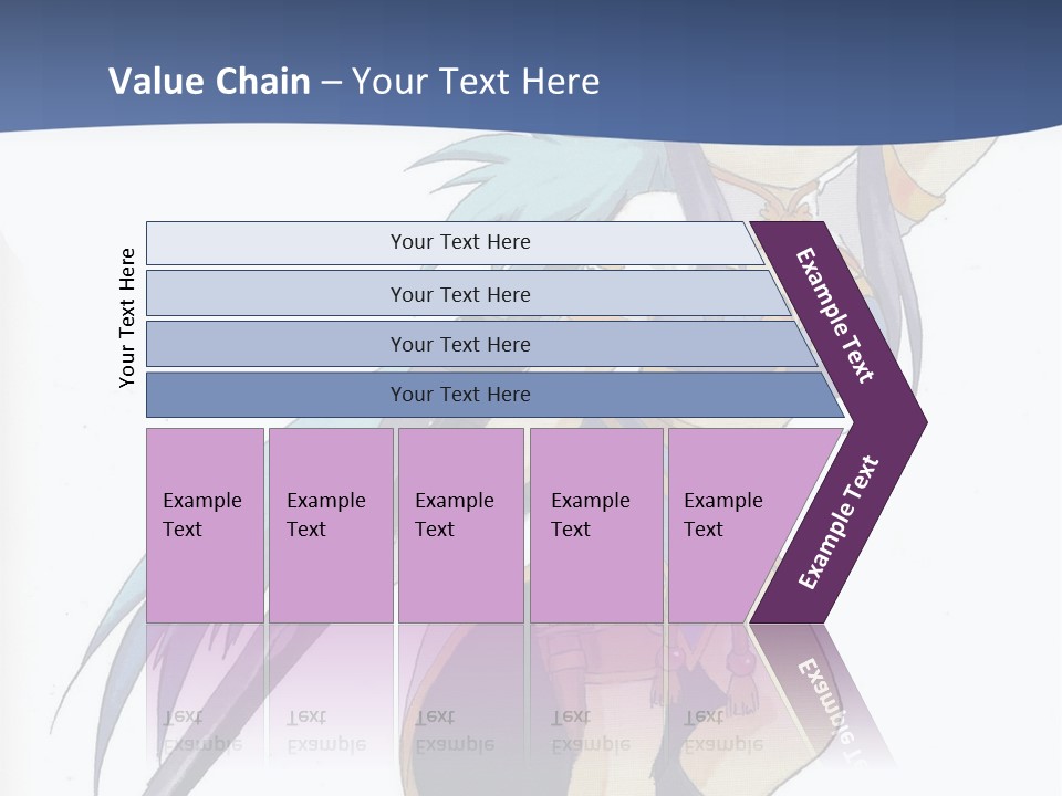 An Anime Character With A Sword In Her Hand PowerPoint Template