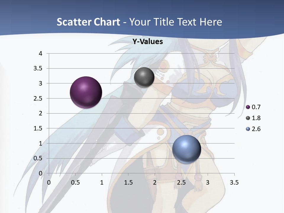 An Anime Character With A Sword In Her Hand PowerPoint Template