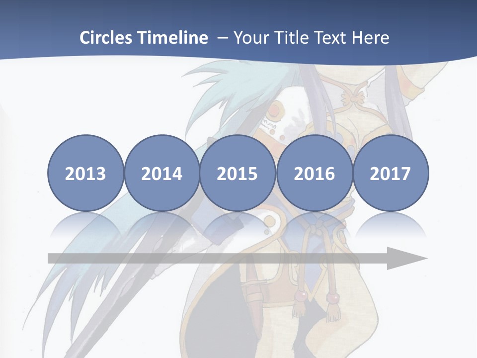 An Anime Character With A Sword In Her Hand PowerPoint Template
