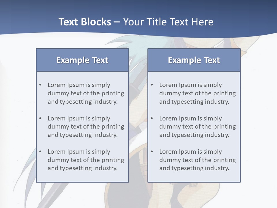 An Anime Character With A Sword In Her Hand PowerPoint Template