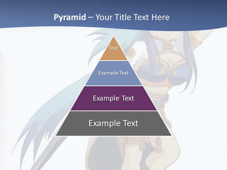 An Anime Character With A Sword In Her Hand PowerPoint Template