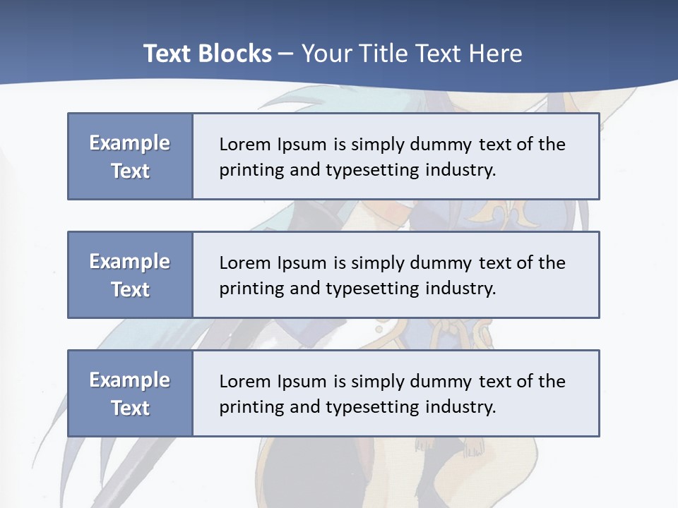 An Anime Character With A Sword In Her Hand PowerPoint Template