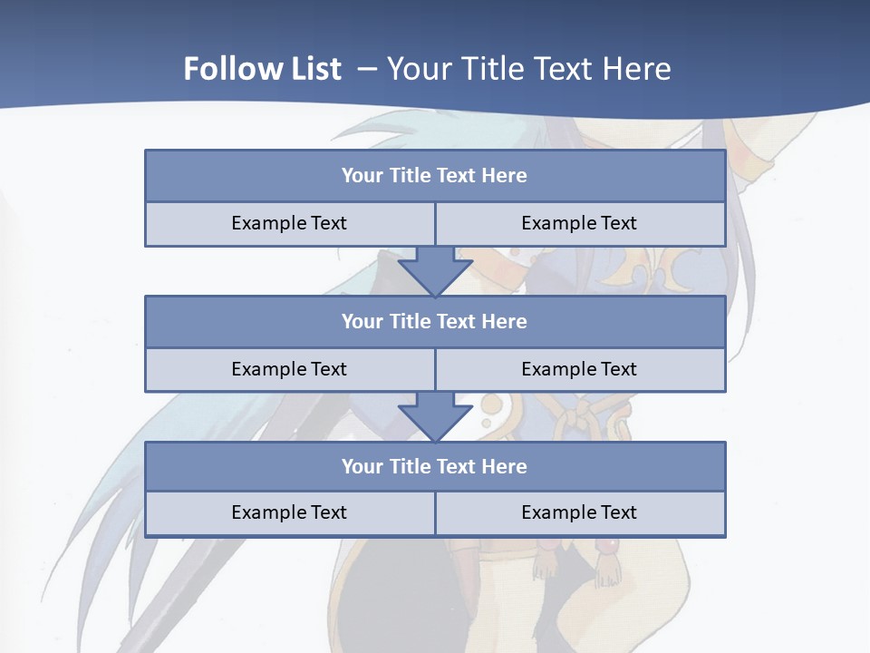 An Anime Character With A Sword In Her Hand PowerPoint Template