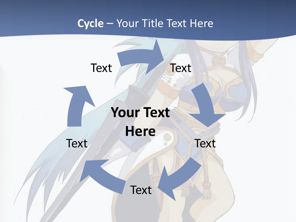 An Anime Character With A Sword In Her Hand PowerPoint Template