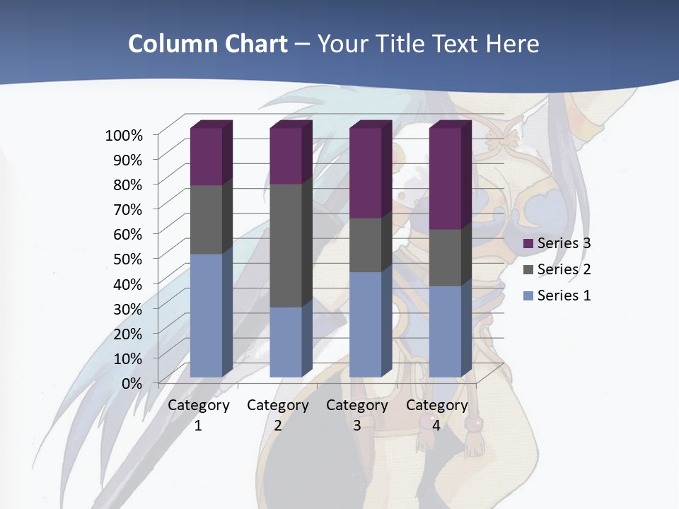 An Anime Character With A Sword In Her Hand PowerPoint Template