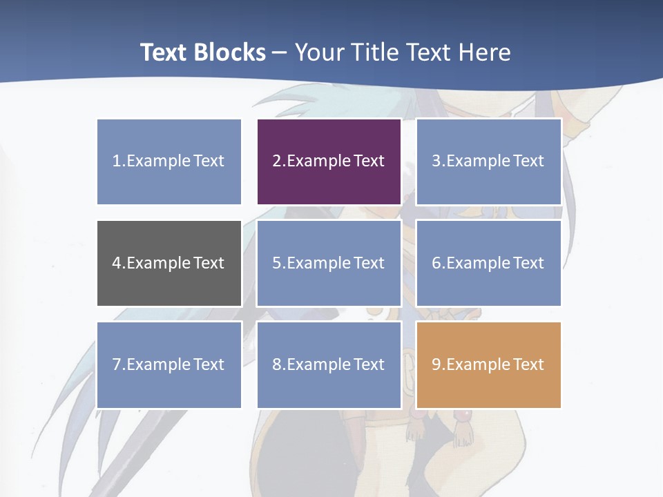 An Anime Character With A Sword In Her Hand PowerPoint Template