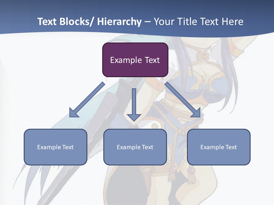 An Anime Character With A Sword In Her Hand PowerPoint Template