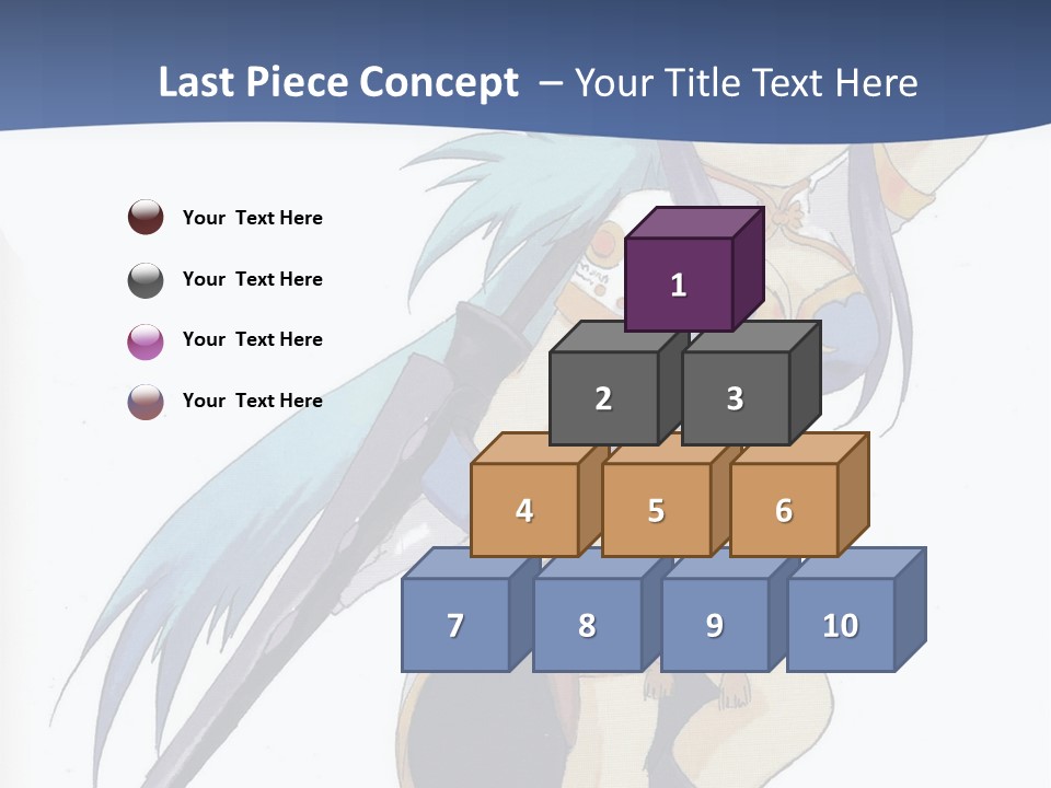 An Anime Character With A Sword In Her Hand PowerPoint Template