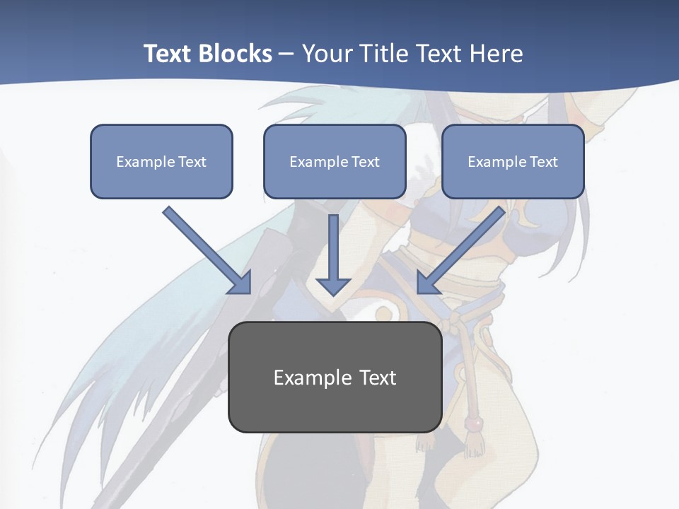 An Anime Character With A Sword In Her Hand PowerPoint Template