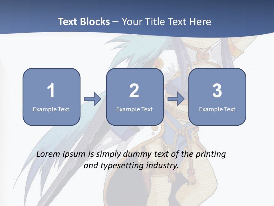 An Anime Character With A Sword In Her Hand PowerPoint Template