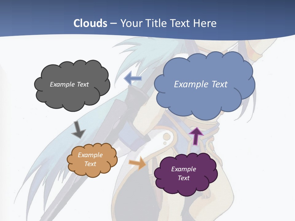 An Anime Character With A Sword In Her Hand PowerPoint Template