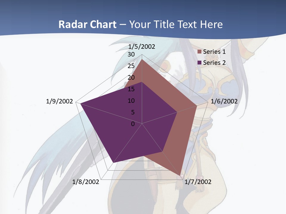 An Anime Character With A Sword In Her Hand PowerPoint Template