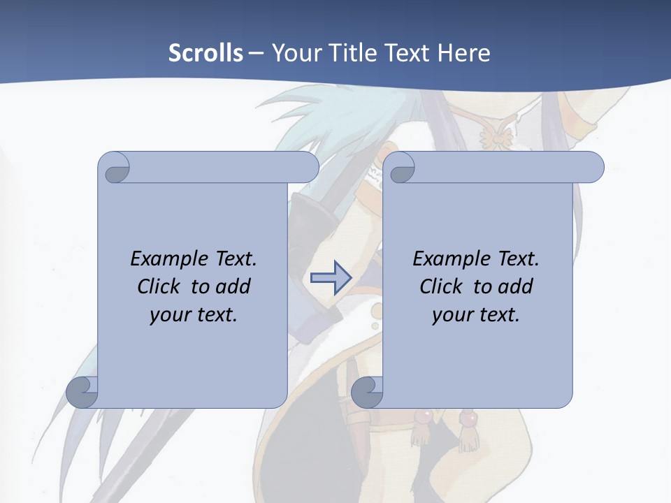 An Anime Character With A Sword In Her Hand PowerPoint Template